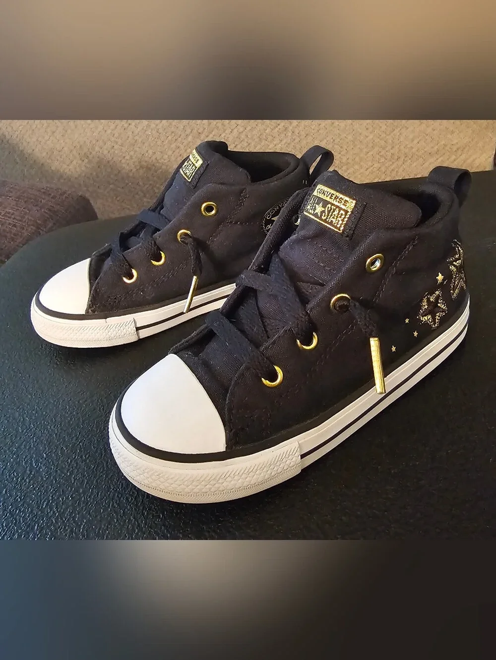 Converse Chuck Taylor All Star Toddler Gold Star Mid Top Street Sneakers Size 9